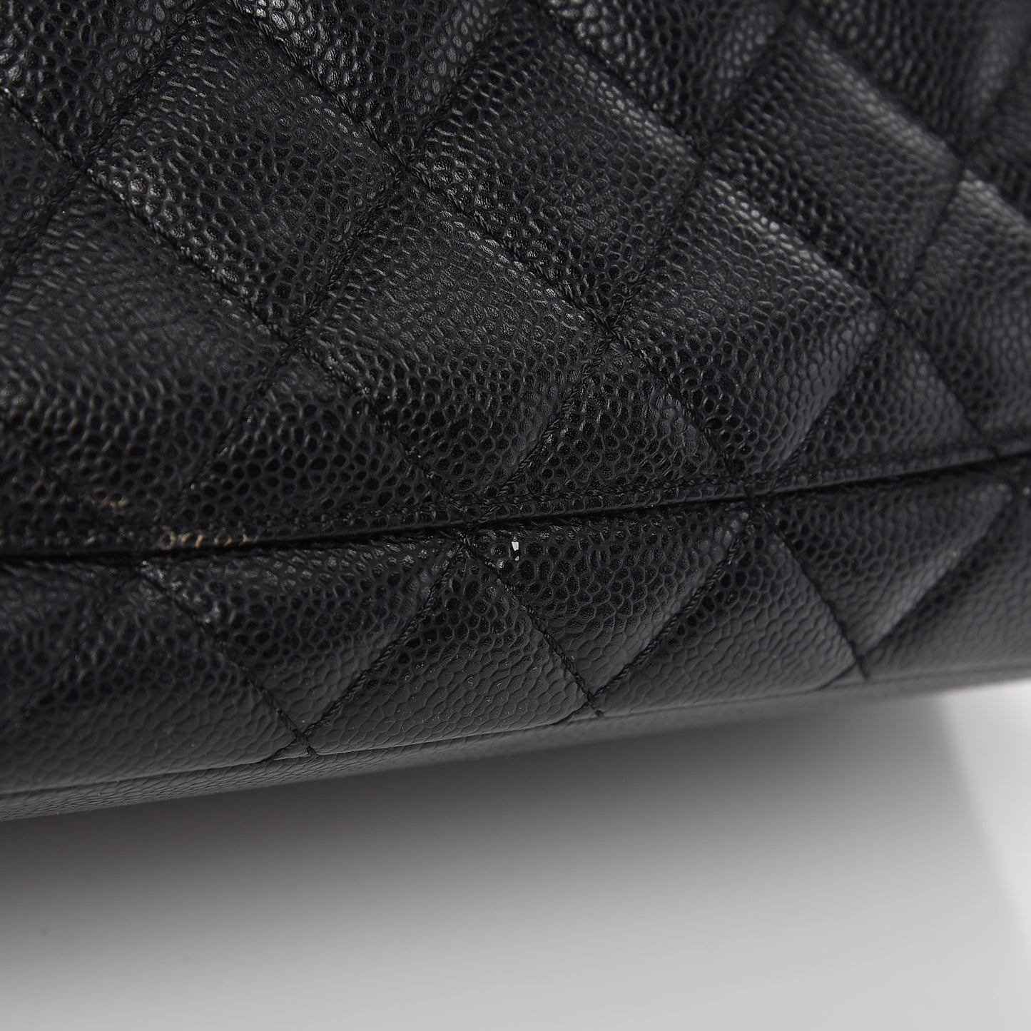 Caviar Quilted Grand Shopping Tote GST Black