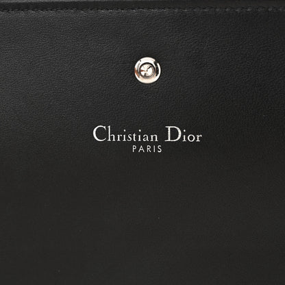 Christian Dior Grained Calfskin Diorama Wallet on Chain Pouch Black 6 of 10