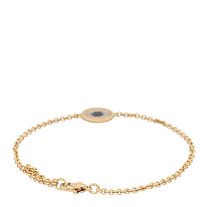 David Yurman 18K Yellow Gold Diamond Blue Sapphire Cable Collectibles Evil Eye Bracelet 2 of 3