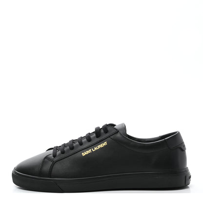 Saint Laurent Calfskin Andy Low Top Sneakers 38 Black 1 of 8