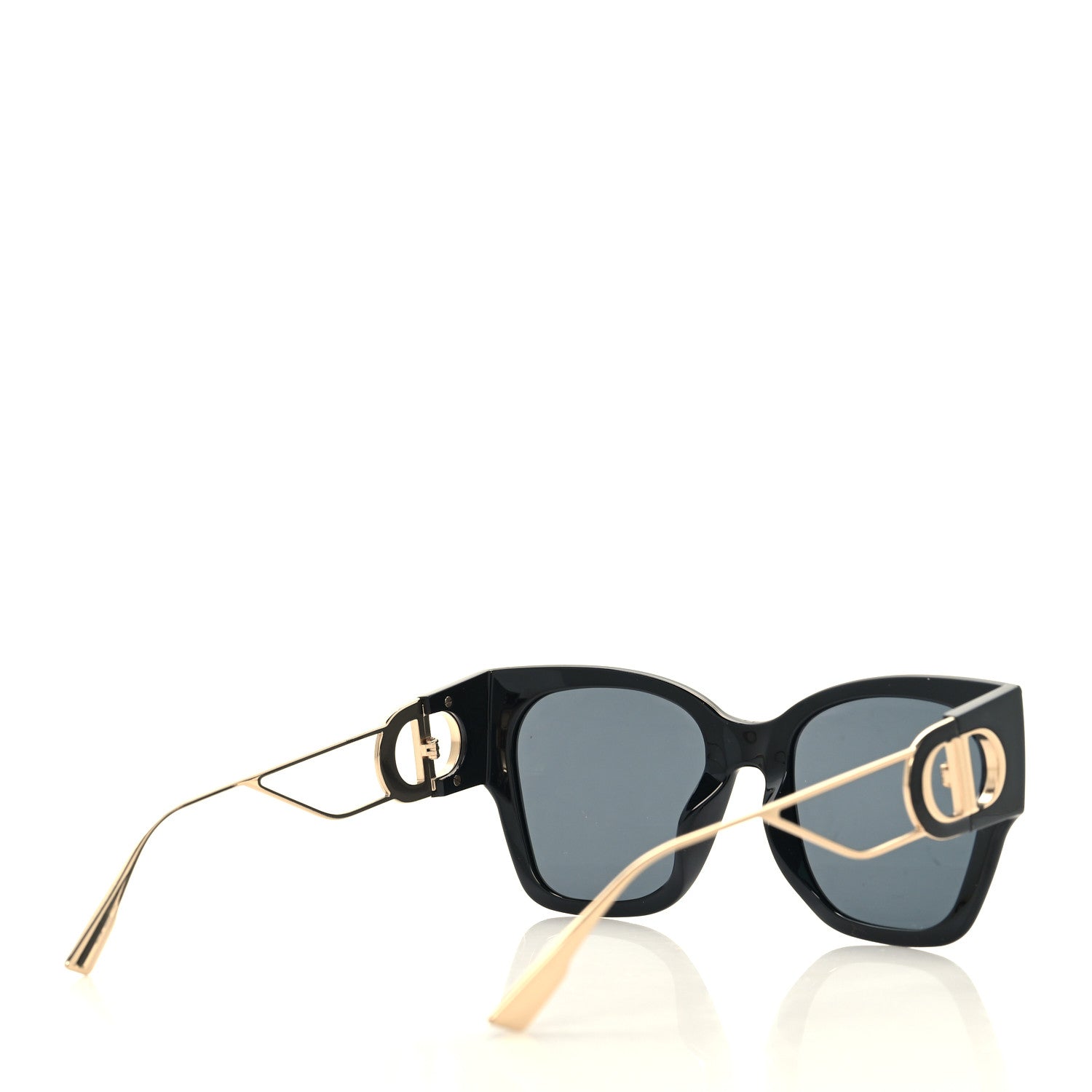 Christian Dior Rectangular 30 Montaigne 1 Sunglasses Black Gold 4 of 9
