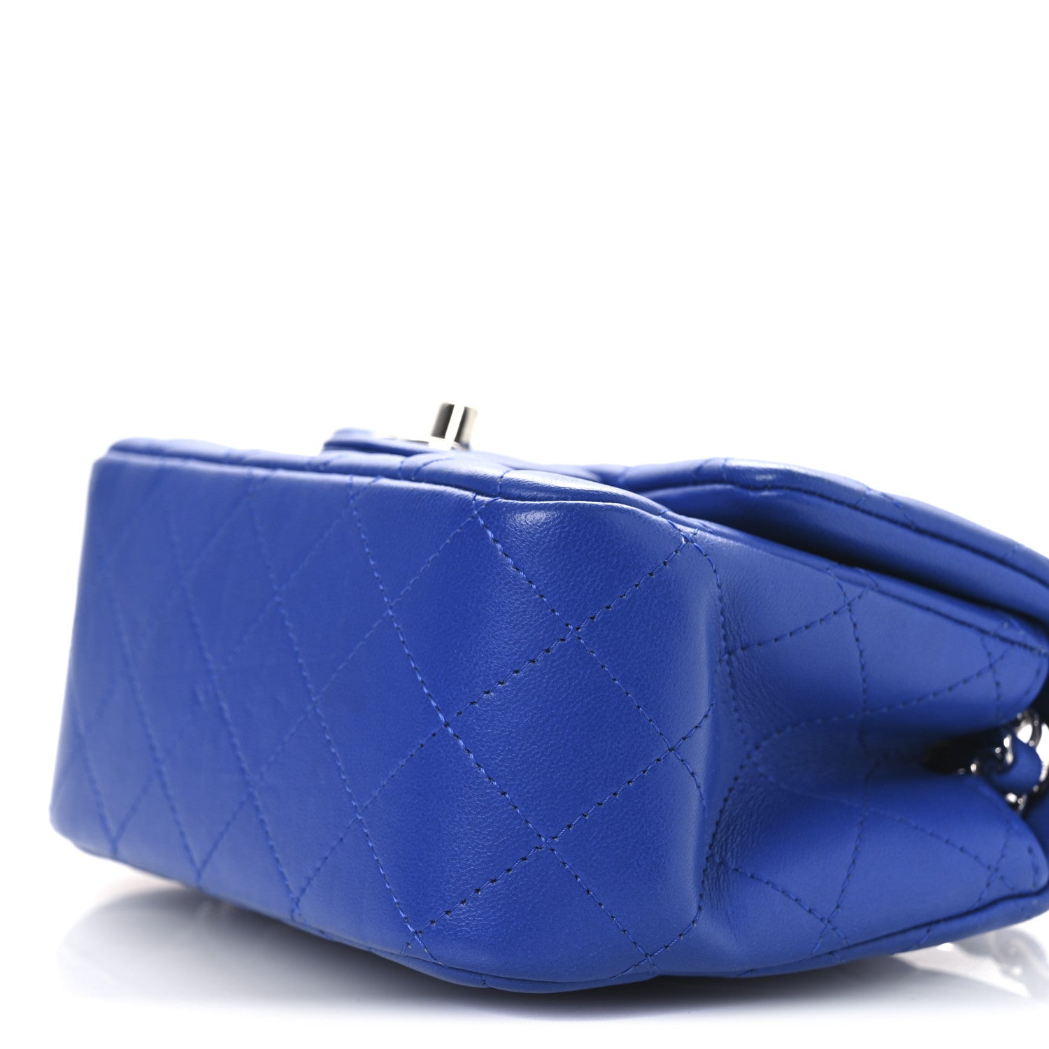 Chanel Lambskin Quilted Mini Square Flap Blue 10 of 12