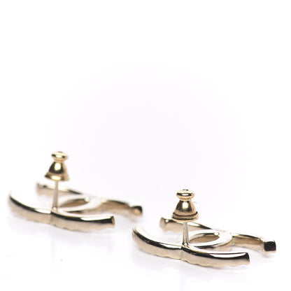 Chanel Baguette Crystal High Society CC Earrings Gold 3 of 5