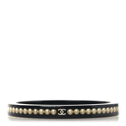 Resin Pearl CC Bangle Black