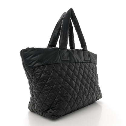 Chanel Nylon Quilted Large Coco Cocoon Tote   Black 3 of 10