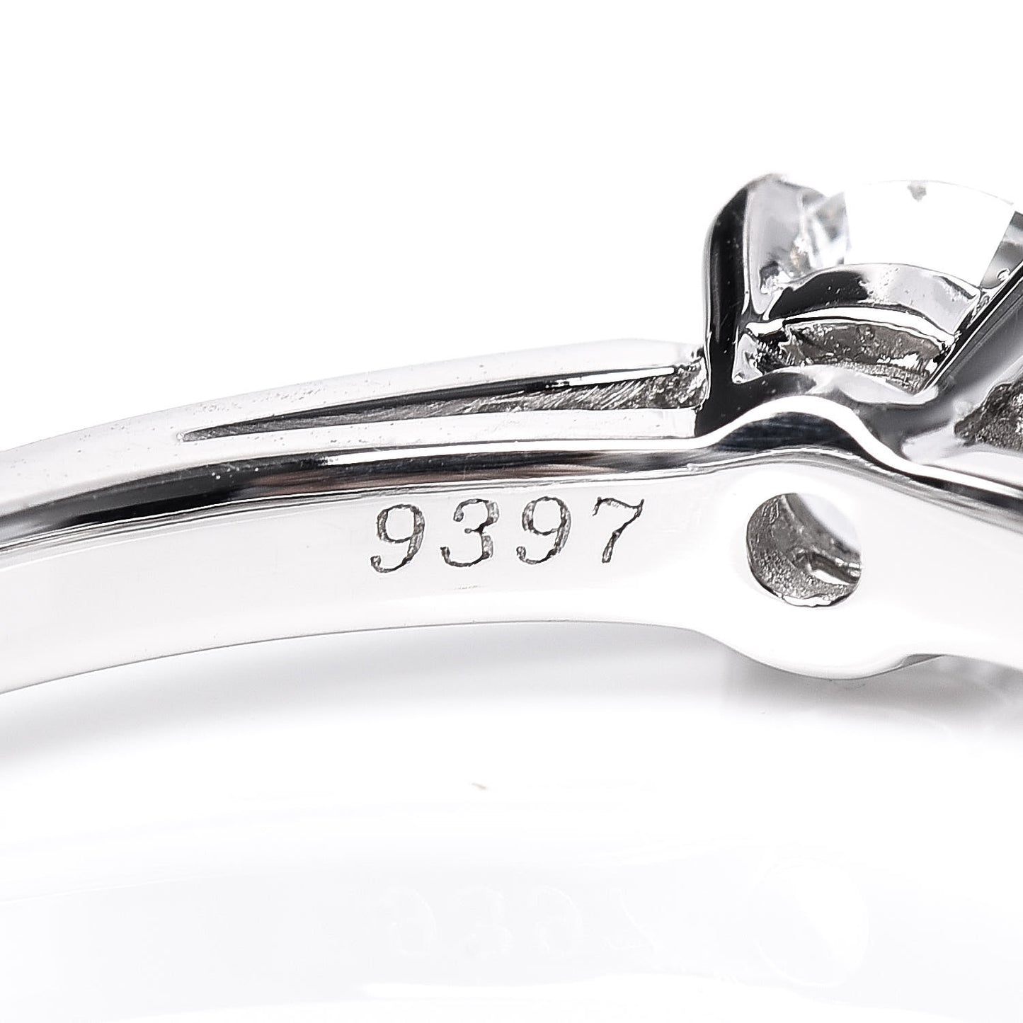 Platinum Diamond .32ct Griffe Solitaire Engagement Ring 53 6.5