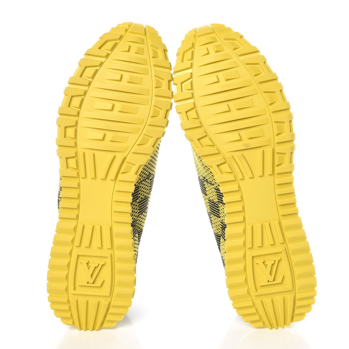 Calfskin Damier Run Away Sneakers 7.5 Yellow