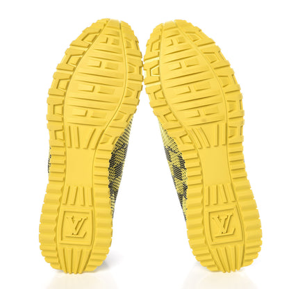 Louis Vuitton Calfskin Damier Run Away Sneakers 7.5 Yellow 5 of 8