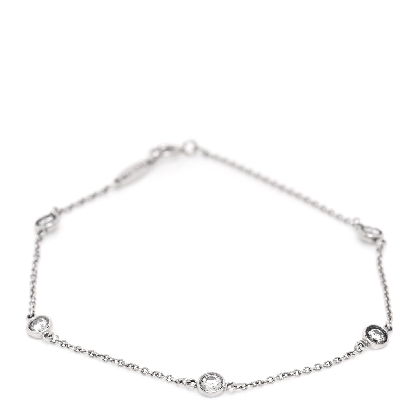 Platinum Diamond .40ctw Elsa Peretti Diamonds by the Yard Station Bracelet