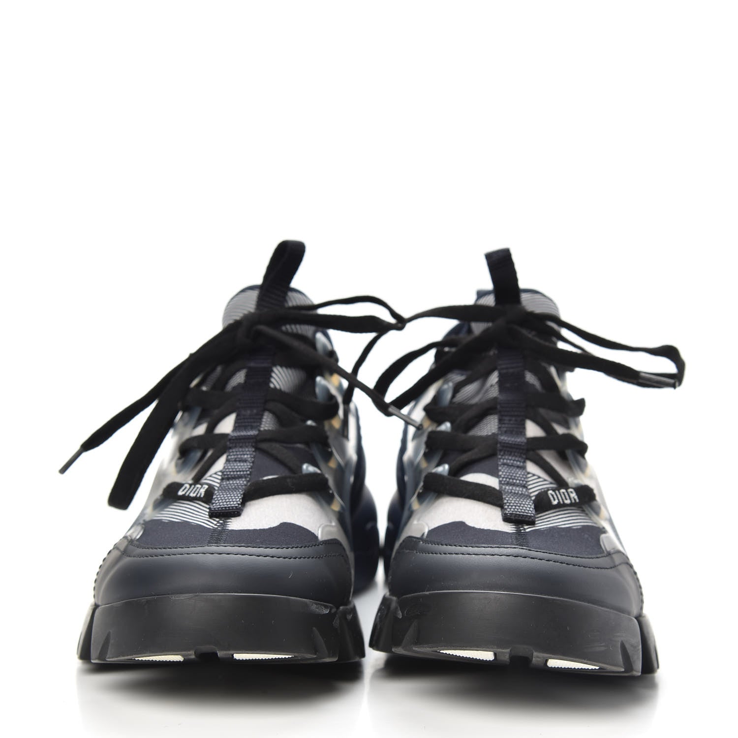 Christian Dior Neoprene Rubber Womens D-Connect Sneakers 38 Blue Black 2 of 7