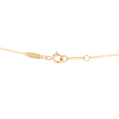 Tiffany 18K Yellow Gold Diamond 11mm Elsa Peretti Open Heart Pendant Necklace 4 of 5