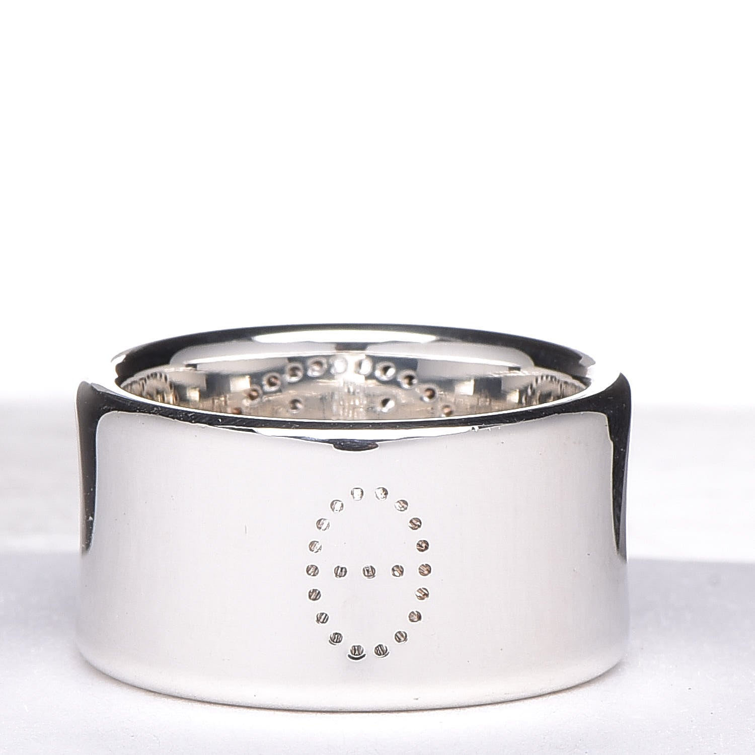Hermes Sterling Silver Eclipse Ruban Ring GM 51 5.5 3 of 5