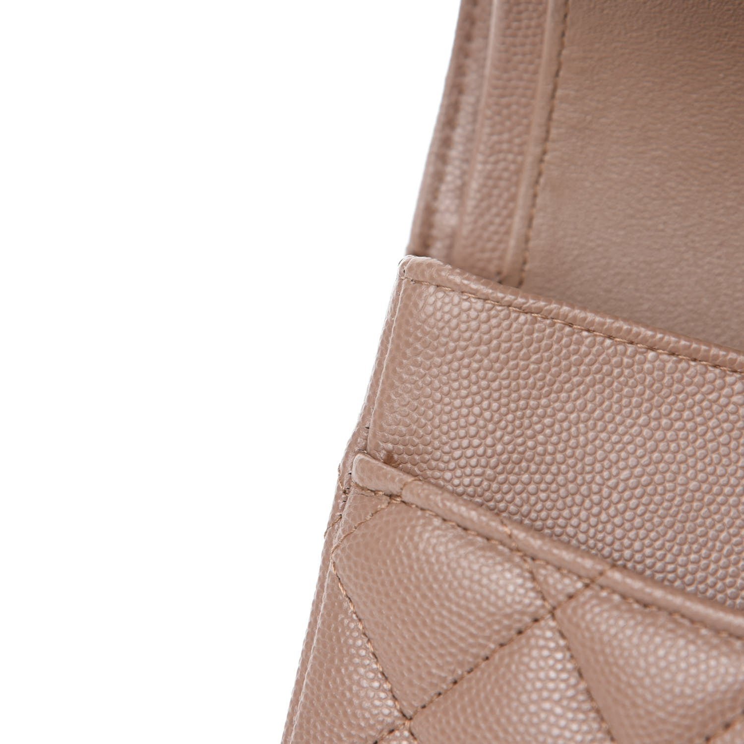 Chanel Caviar Quilted Medium Double Flap Dark Beige 9 of 13
