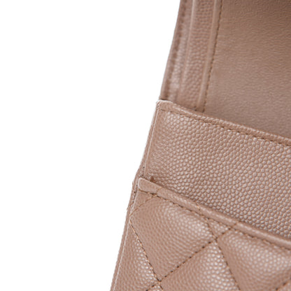 Chanel Caviar Quilted Medium Double Flap Dark Beige 9 of 13