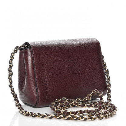 Mulberry Natural Calfskin Mini Lily Oxblood 3 of 7