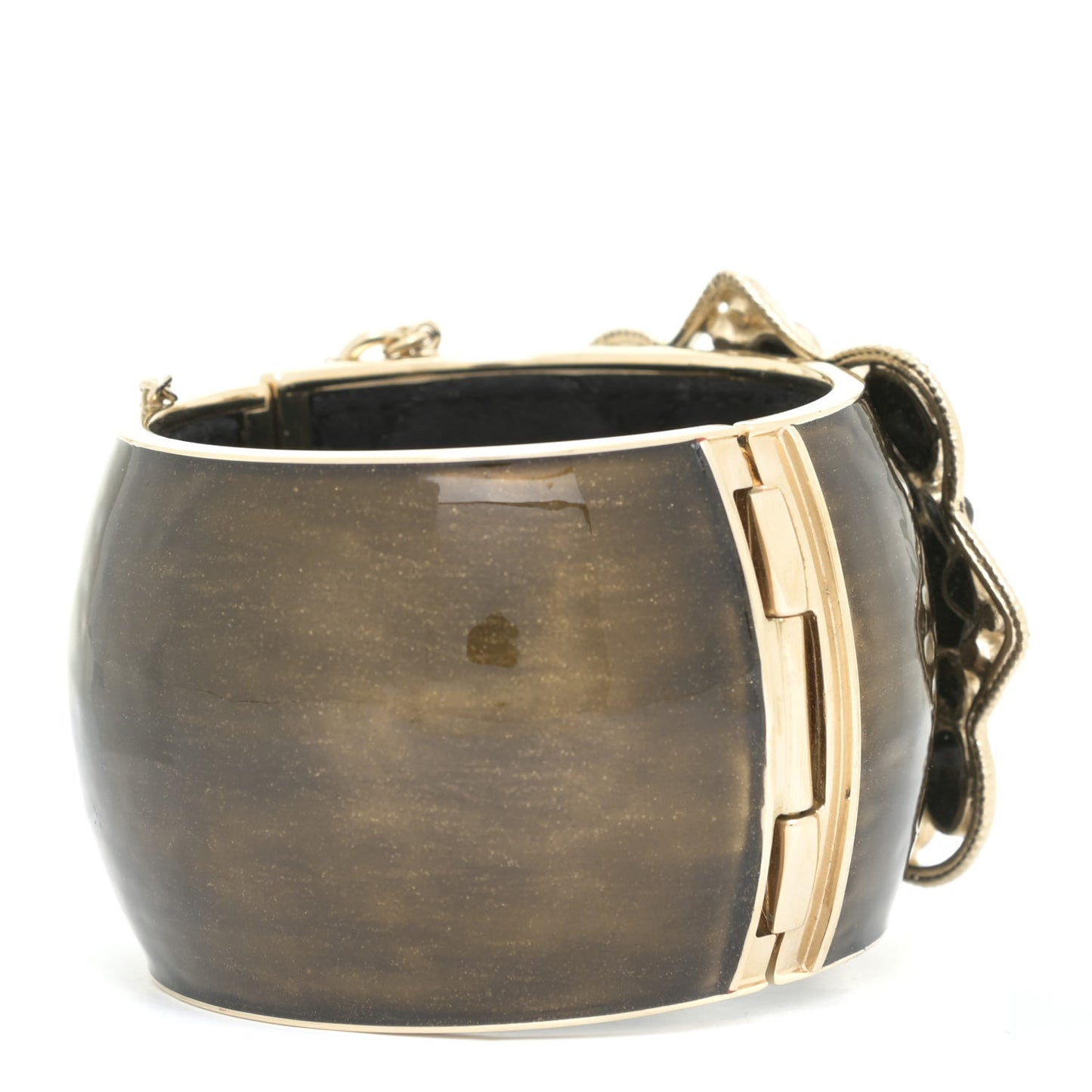 Resin CC Cuff Bracelet Gold