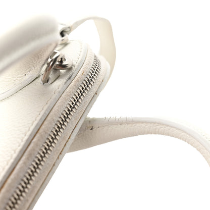 Balenciaga Grained Calfskin XXS Ville Top Handle Bag White Black 12 of 13