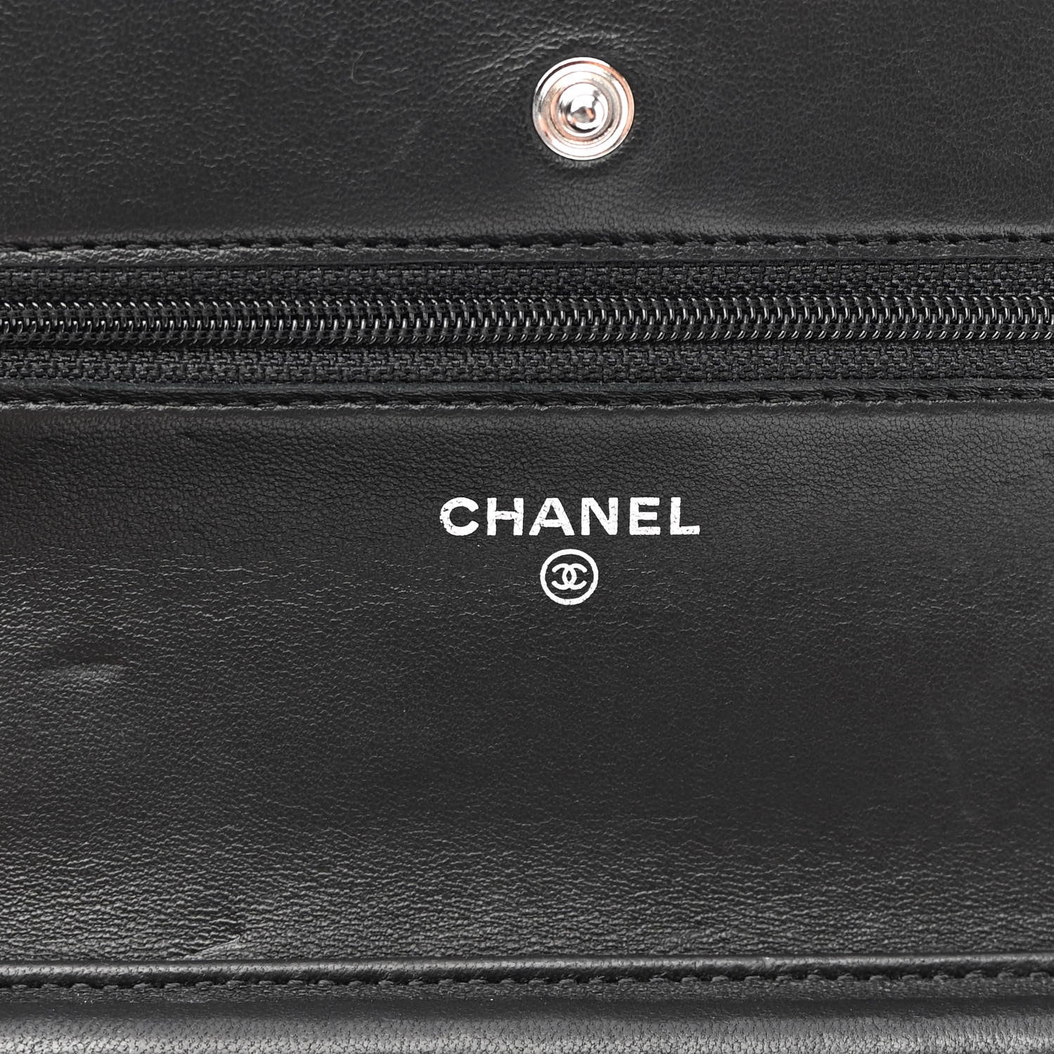Chanel Lambskin Quilted Wallet On Chain WOC Black 5 of 9