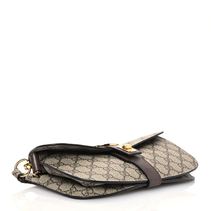 Gucci GG Supreme Monogram Textured Dollar Calfskin Blondie Belt Bag Beige Ebony New Acero 4 of 14