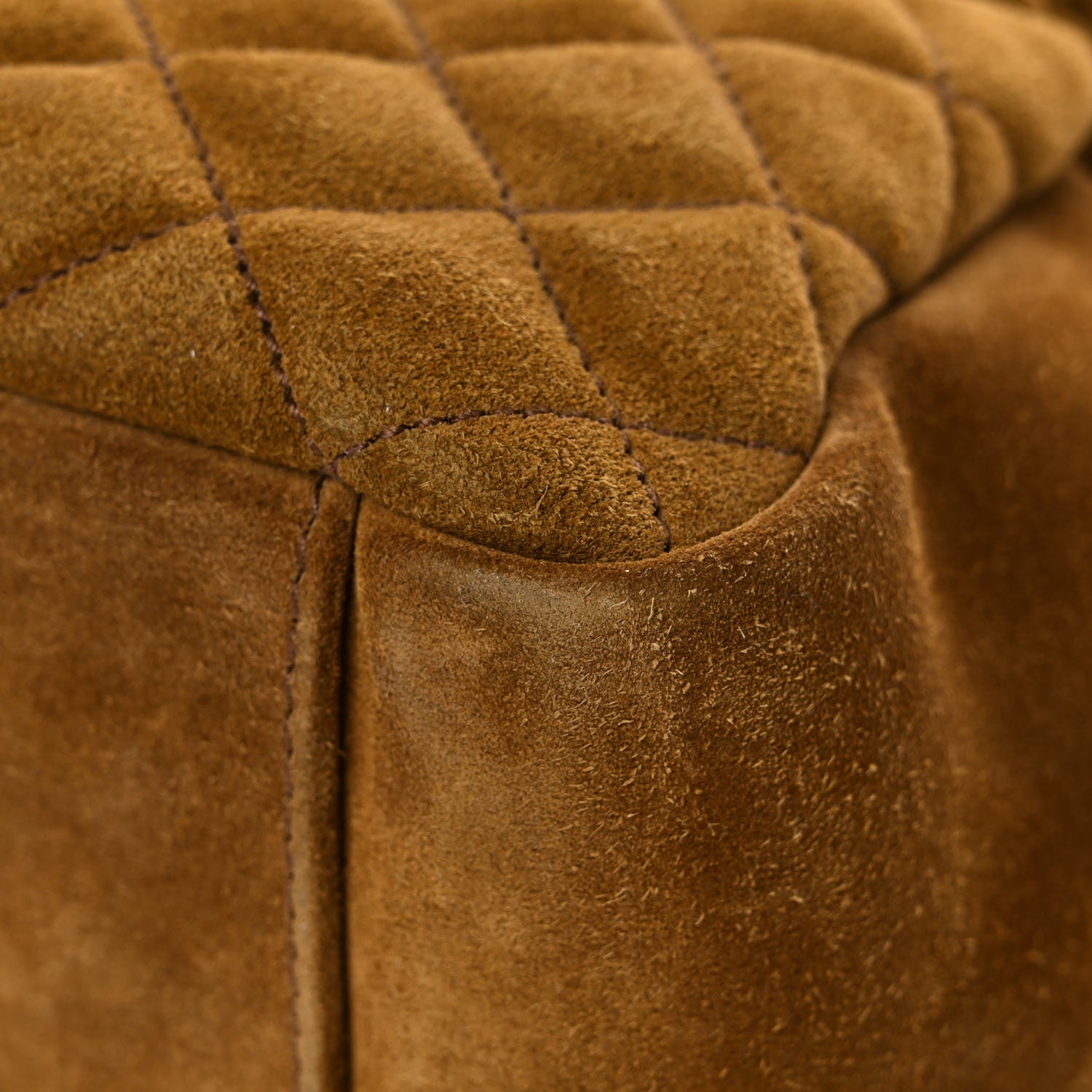 Saint Laurent Suede Mixed Matelasse Tri-Quilt Large Monogram Envelope Satchel Brown 12 of 25