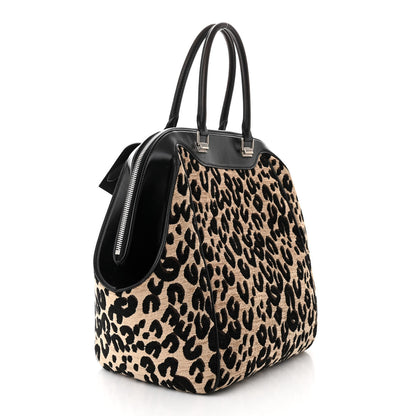 Louis Vuitton Jacquard Velvet Leopard Print Stephen Sprouse North South Bag Black 2 of 10