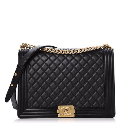 Chanel Calfskin Quilted Large Boy Flap Black 1 of 7