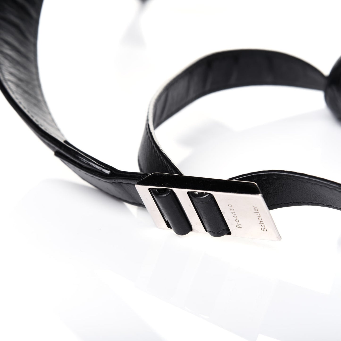 Pebbled Calfskin Small PS Courier Backpack Black