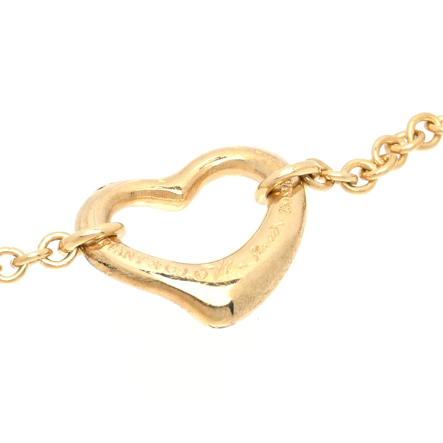 18K Yellow Gold Elsa Peretti 5 Open Heart Bracelet