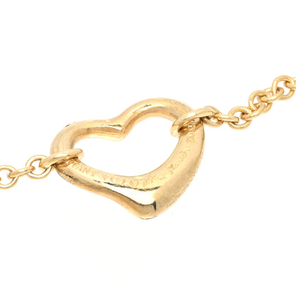 Tiffany 18K Yellow Gold Elsa Peretti 5 Open Heart Bracelet 4 of 5