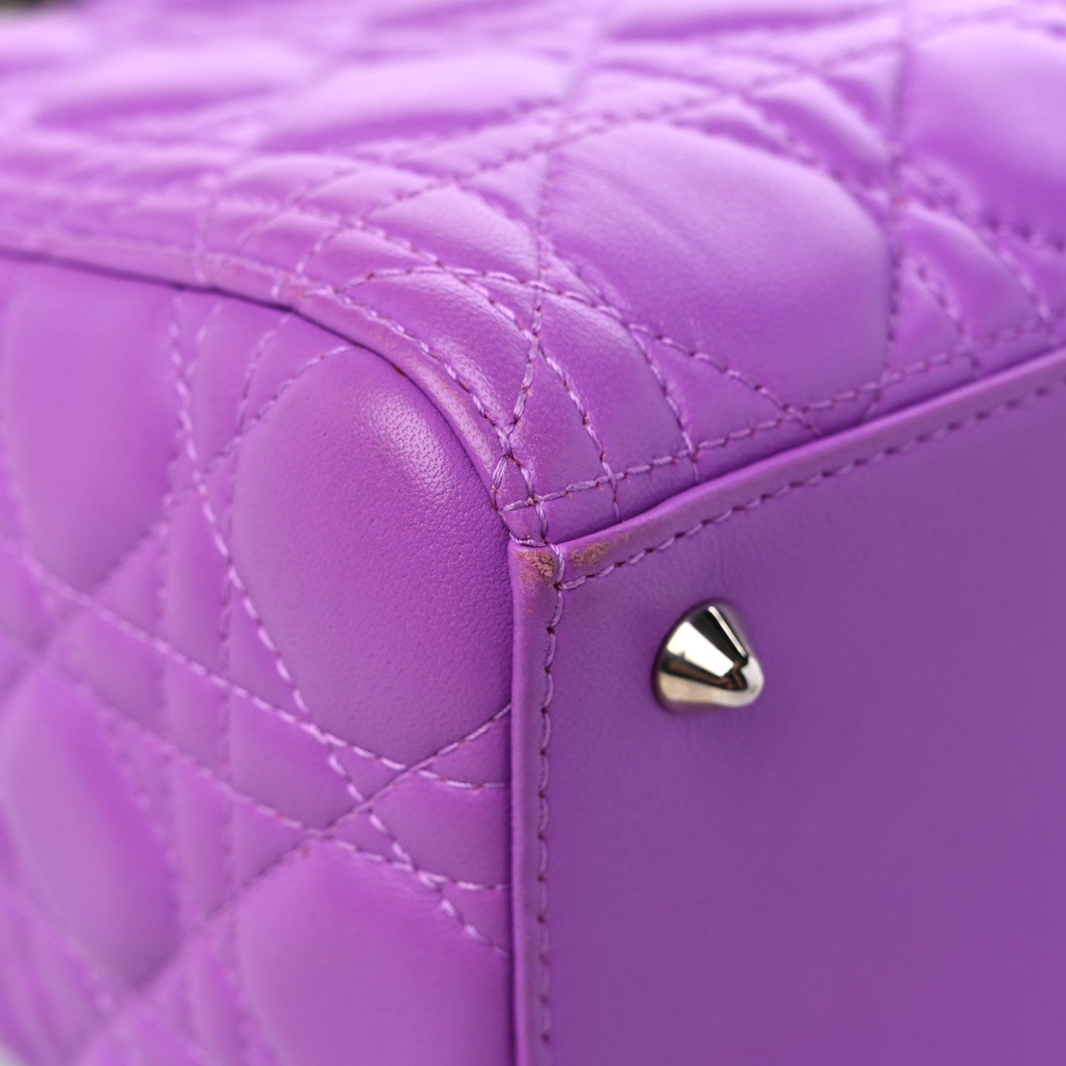 Christian Dior Lambskin Cannage Medium Lady Dior Purple 10 of 15
