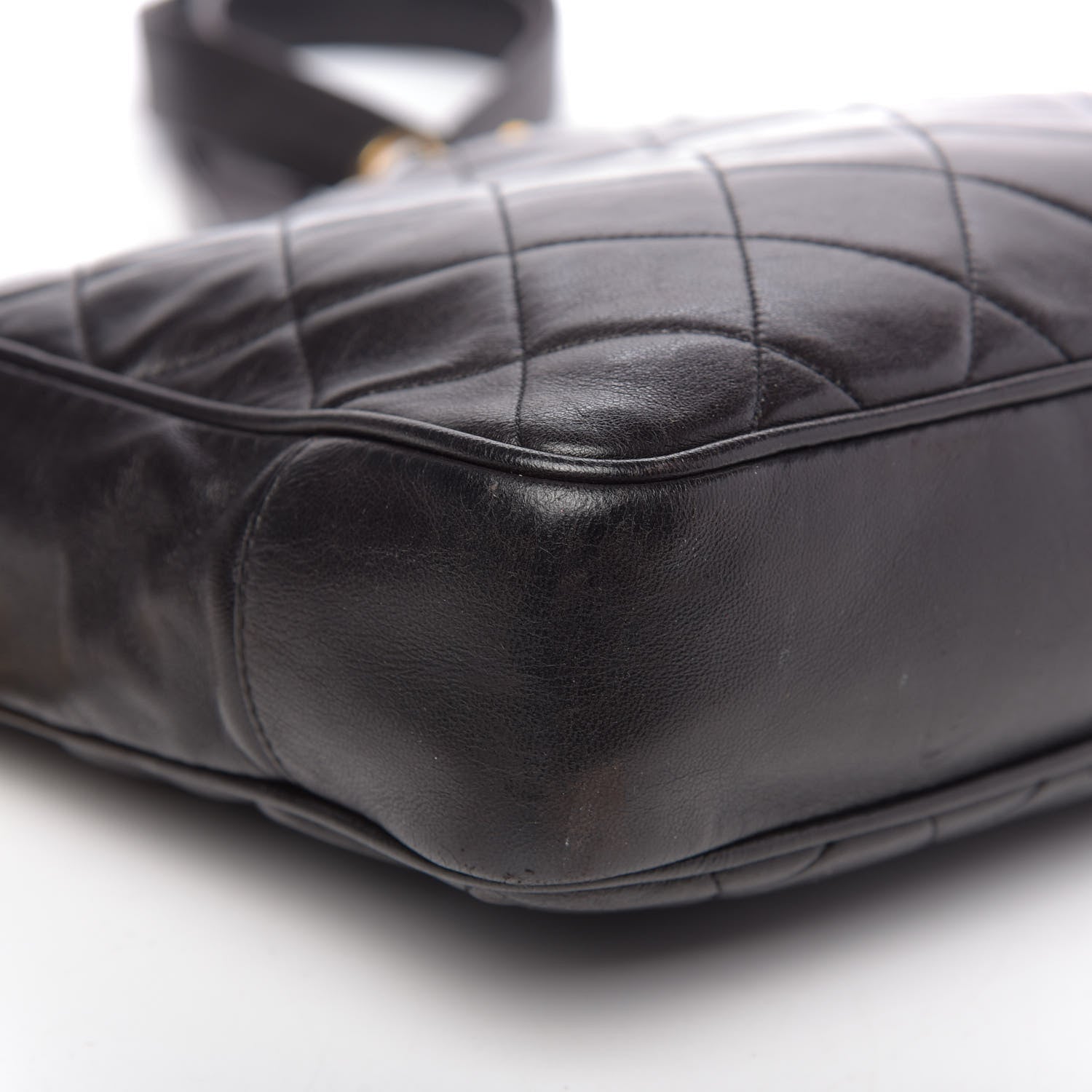 Chanel Lambskin Quilted Shopping Tote Black 9 of 14