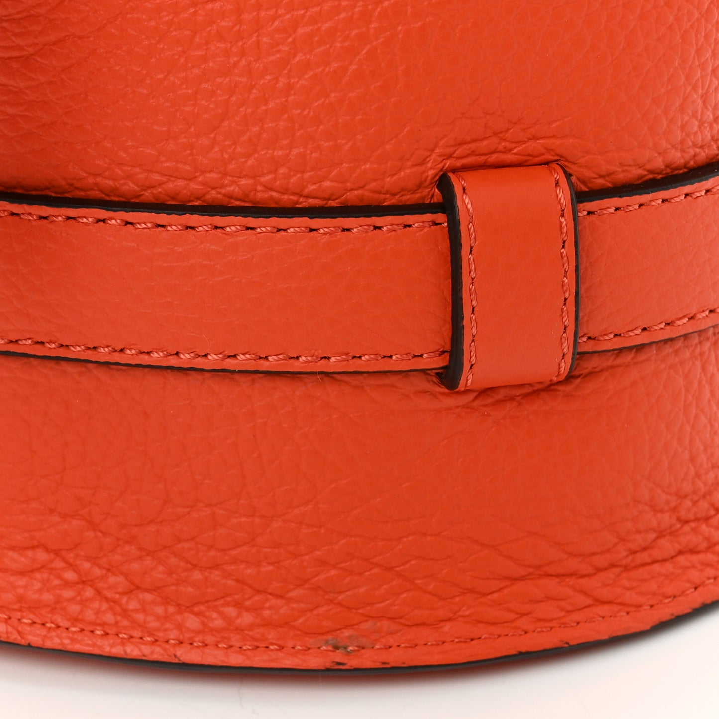 Calfskin Mini Marcie Round Crossbody Bag Rusted Orange