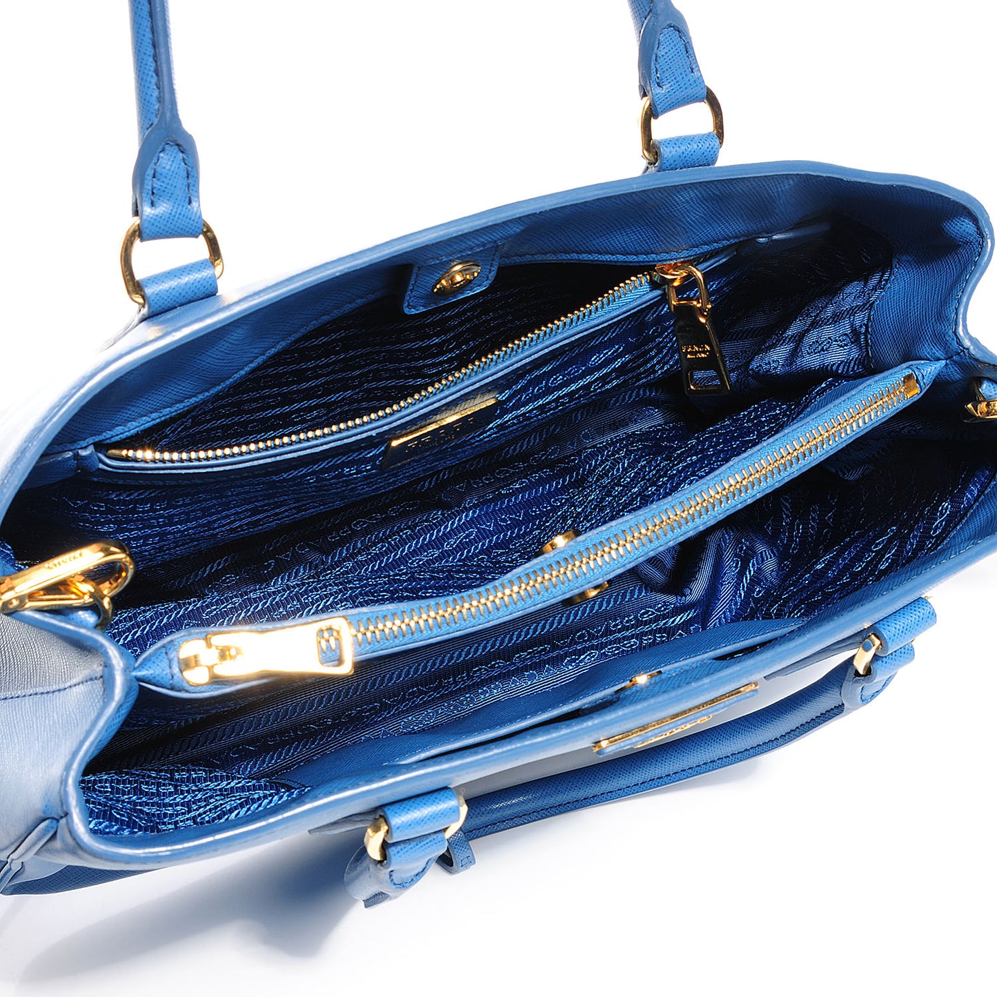 Saffiano Lux Medium Tote Cobalto