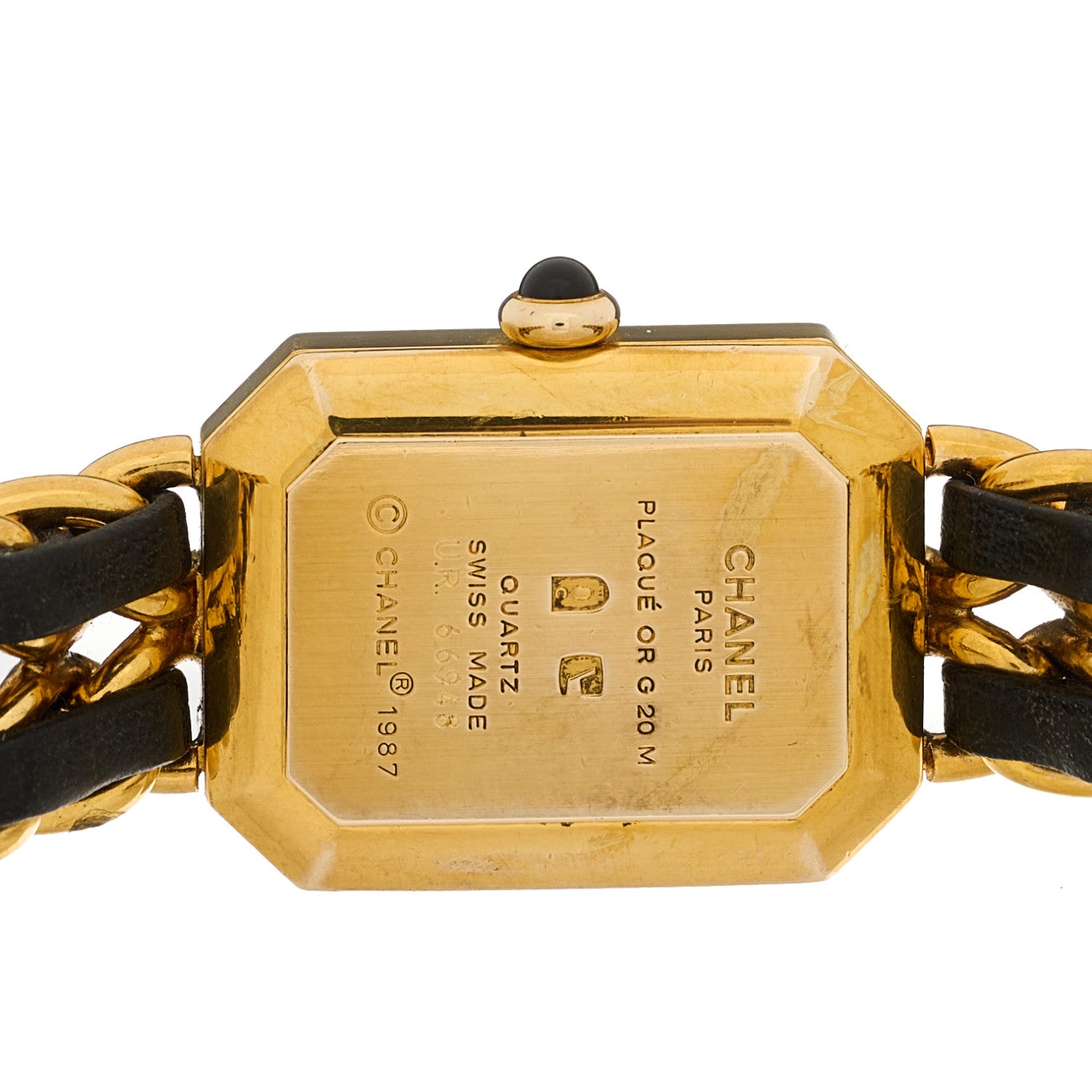 Chanel Stainless Steel Lambskin 20mm Chain Premiere Quartz Watch Gold M 4 of 4