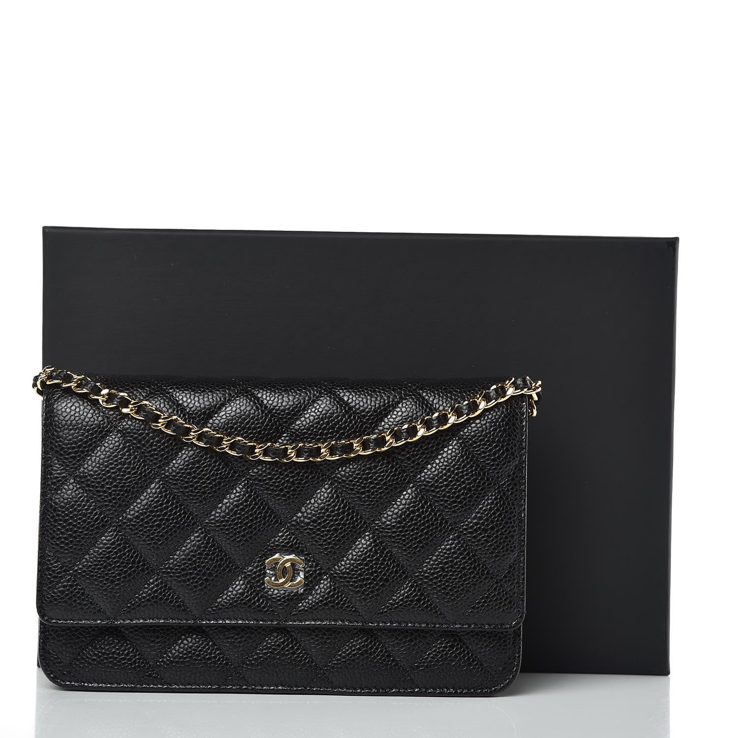 Chanel Caviar Quilted Wallet On Chain WOC Black 10 of 10
