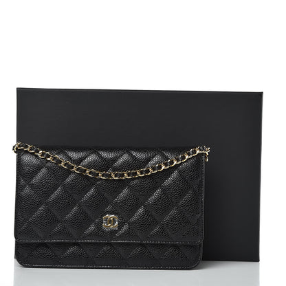 Chanel Caviar Quilted Wallet On Chain WOC Black 10 of 10