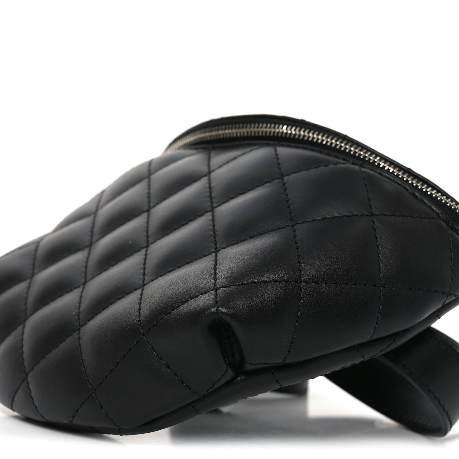 Chanel Calfskin Quilted Uniform Waist Belt Bag Black 9 of 9