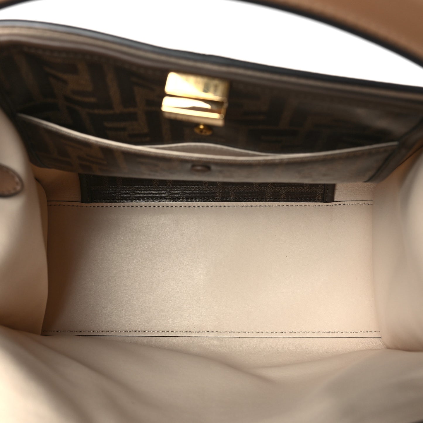 Vitello Seta Glazed Fabric FF 1974 Medium Peekaboo X-Lite Sand Mogano Panna