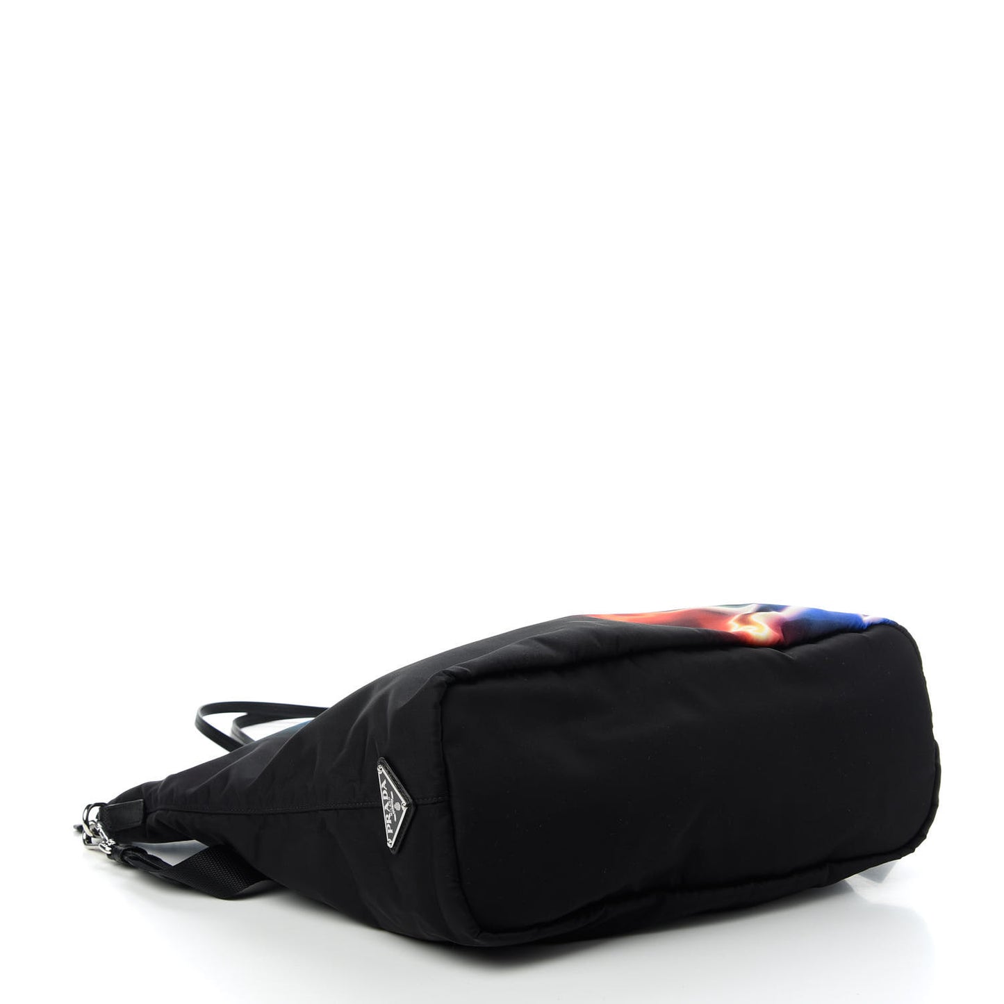 Tessuto Nylon Stampato Monkey Print Tote Black Multicolor