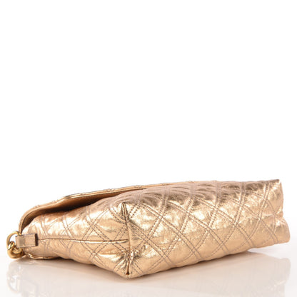 Marc Jacobs Metallic Lambskin Quilted The Large Single Bow Flap Gold 4 of 8