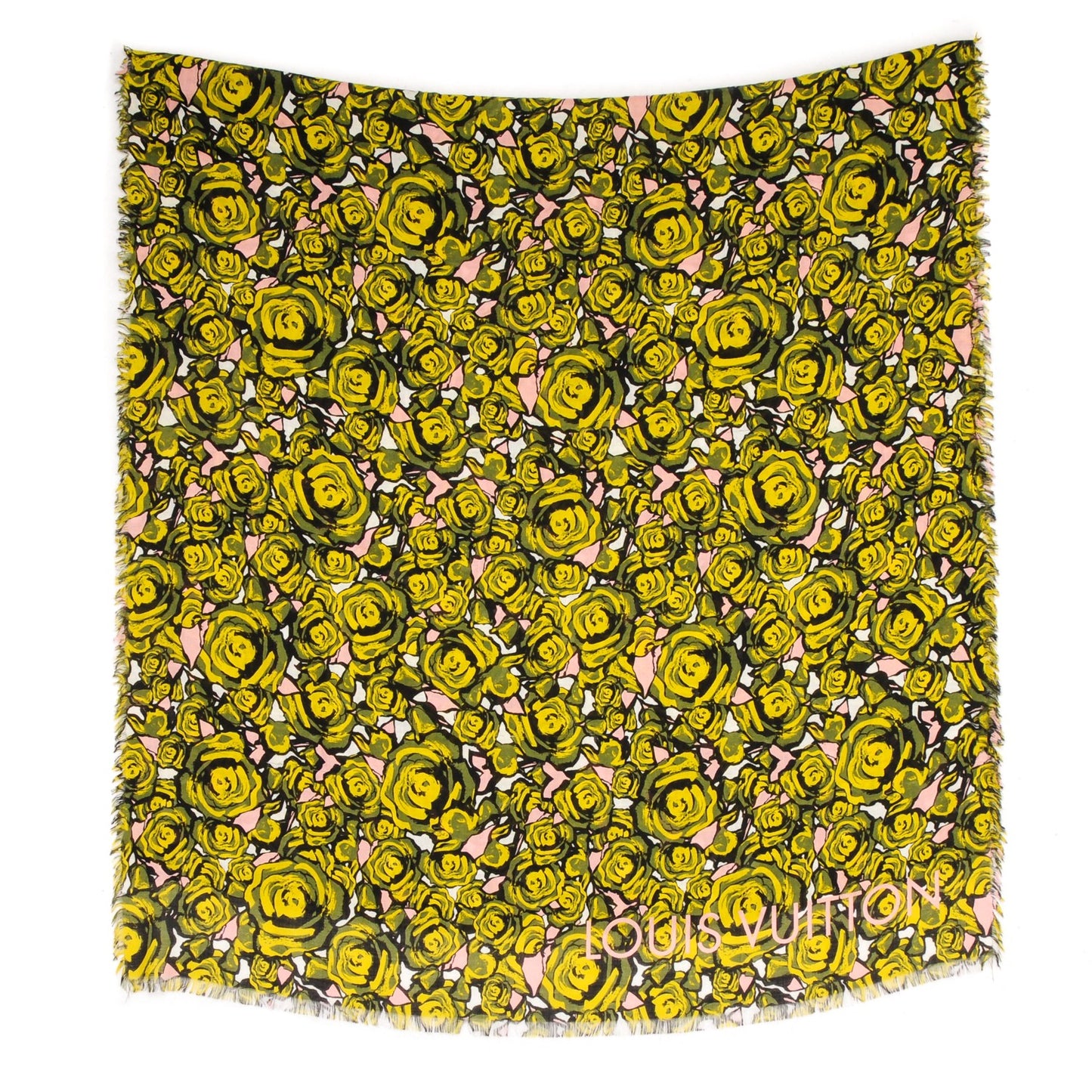 Wool Silk Cashmere Rock N Roses Stole