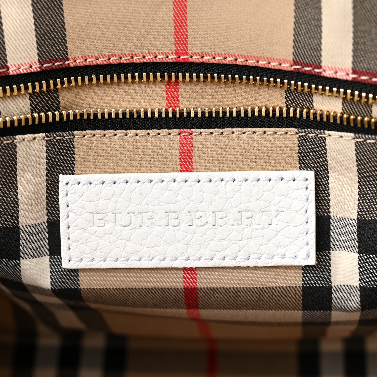 Burberry London Grainy Calfskin Small Greenwood Bowling Bag White 6 of 11