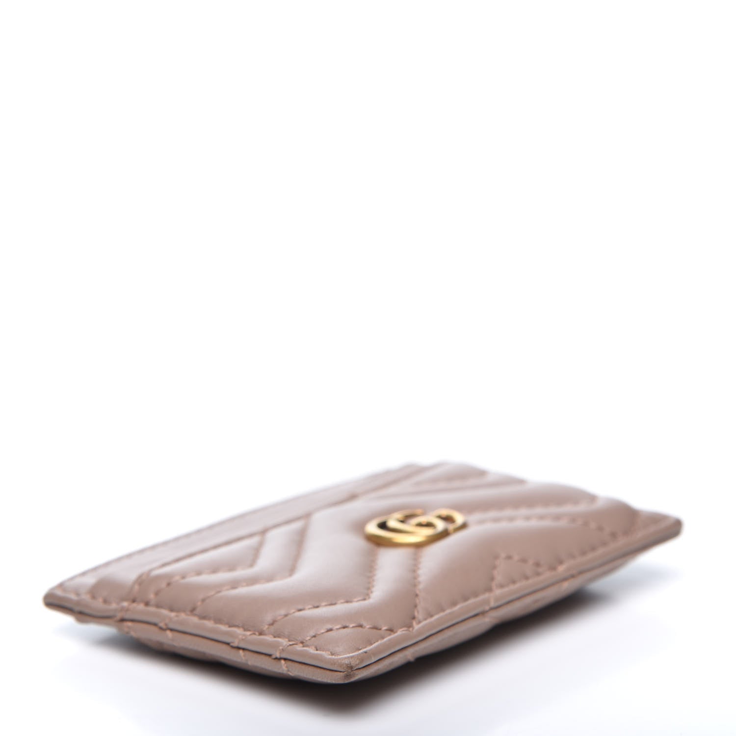 Gucci Calfskin Matelasse GG Marmont Card Holder Porcelain Rose 3 of 8