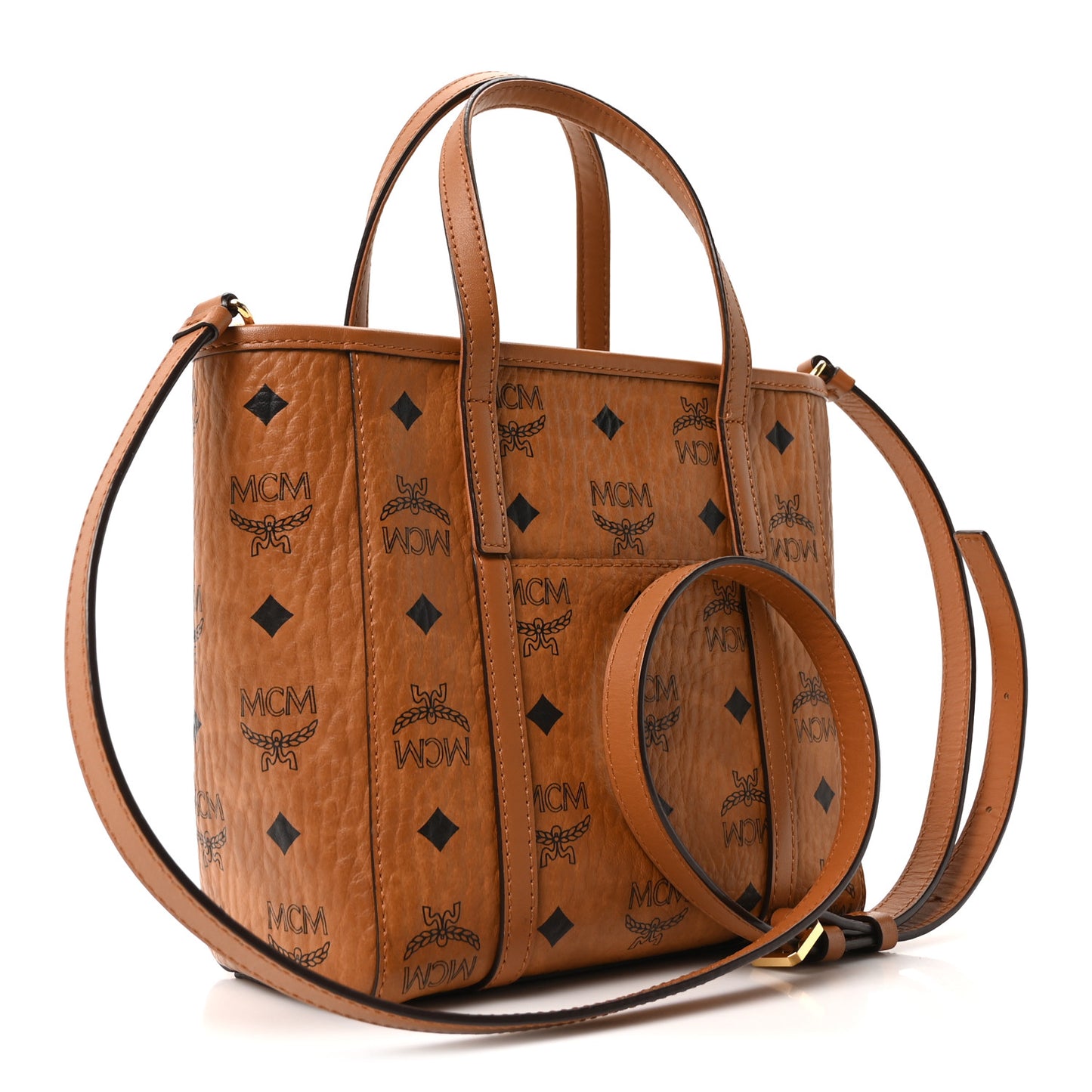 Visetos Mini Toni Shopper Tote Cognac
