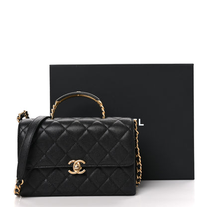 Chanel Caviar Quilted Medium Carry Me Top Handle Flap Black 11 of 11