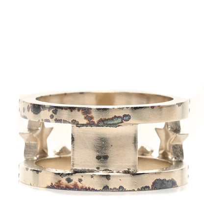 Chanel Metal Crystal CC Star Ring 52 6 Light Gold 3 of 5