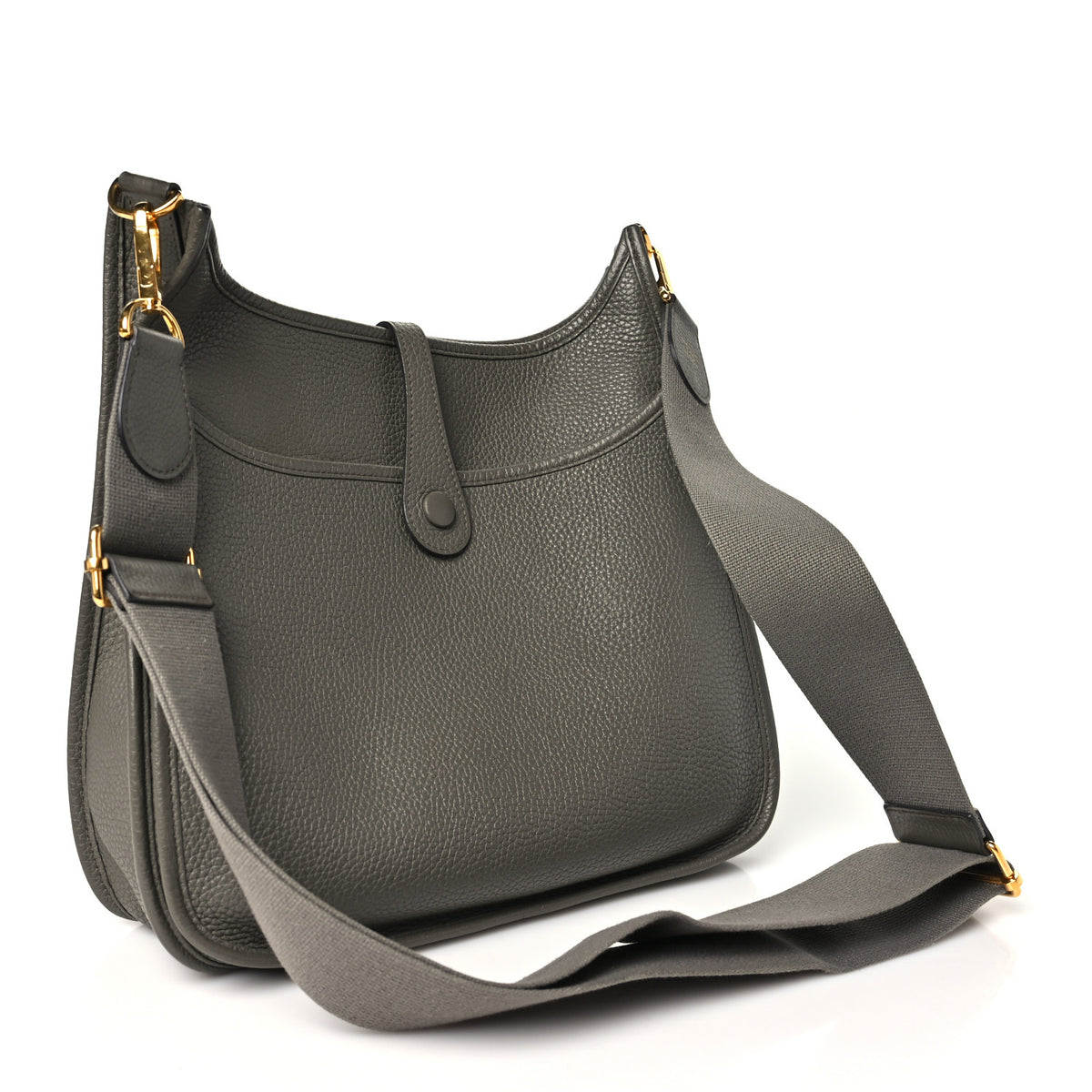 Hermes Taurillon Clemence EVELYNE III PM Etain 2 of 10