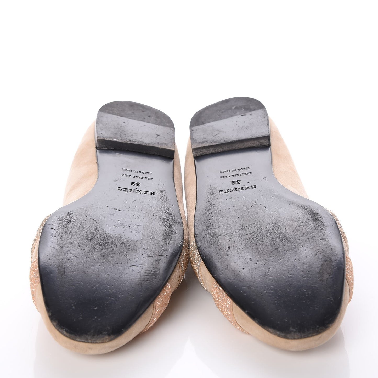 Suede Goatskin Crystal Powder Nice Ballerina Flats 39 Nude