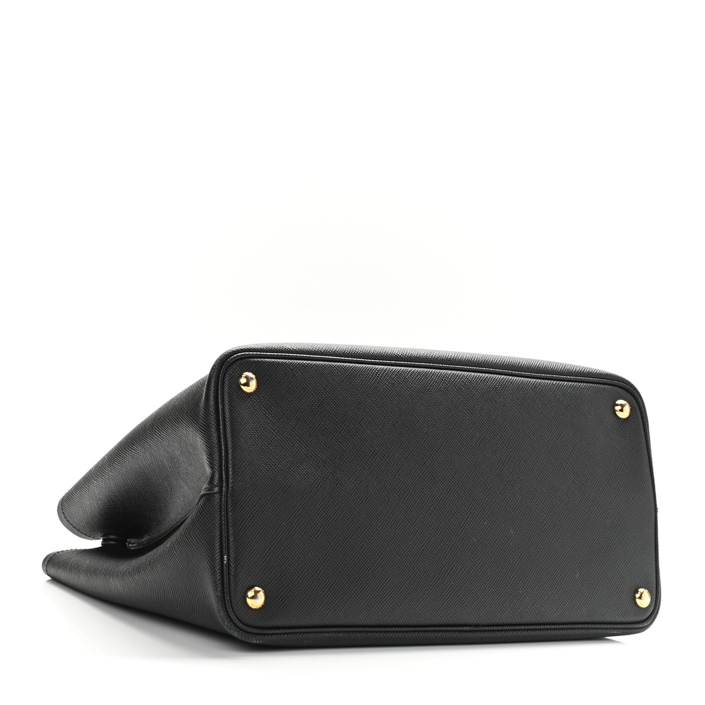 Saffiano Cuir Medium Double Bag Black Fuoco
