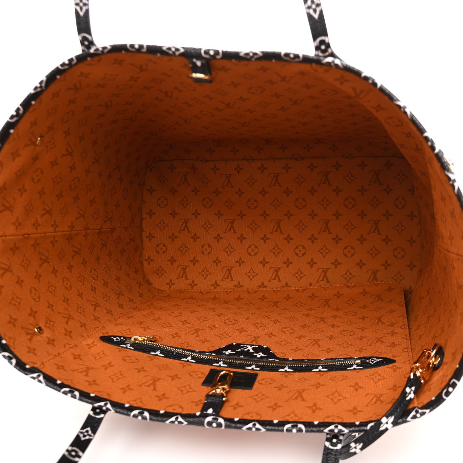 Louis Vuitton Monogram Giant Crafty Neverfull MM Creme Caramel 6 of 11